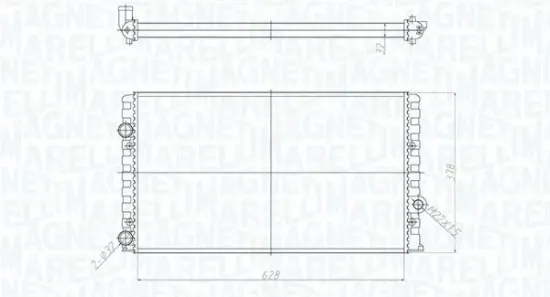 Kühler, Motorkühlung MAGNETI MARELLI 350213190700 Bild Kühler, Motorkühlung MAGNETI MARELLI 350213190700