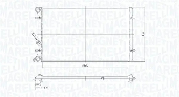 Kühler, Motorkühlung MAGNETI MARELLI 350213190800