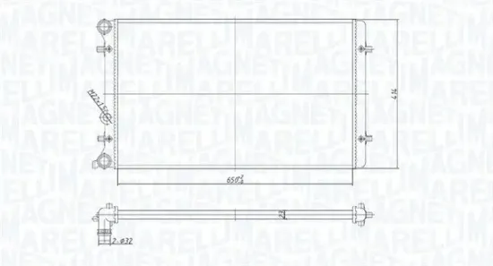 Kühler, Motorkühlung MAGNETI MARELLI 350213190800 Bild Kühler, Motorkühlung MAGNETI MARELLI 350213190800