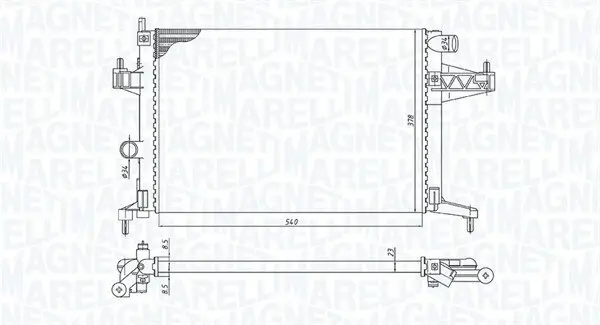 Kühler, Motorkühlung MAGNETI MARELLI 350213191600
