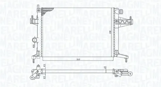 Kühler, Motorkühlung MAGNETI MARELLI 350213191600 Bild Kühler, Motorkühlung MAGNETI MARELLI 350213191600