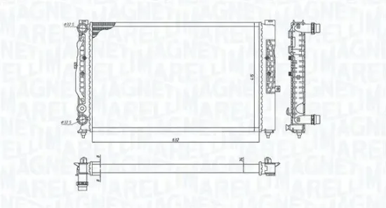 Kühler, Motorkühlung MAGNETI MARELLI 350213191700 Bild Kühler, Motorkühlung MAGNETI MARELLI 350213191700