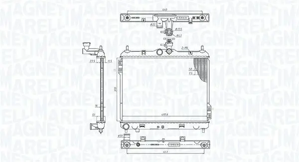 Kühler, Motorkühlung MAGNETI MARELLI 350213192200