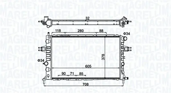 Kühler, Motorkühlung MAGNETI MARELLI 350213192300