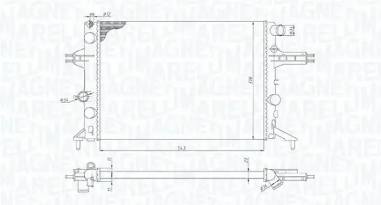 Kühler, Motorkühlung MAGNETI MARELLI 350213192400 Bild Kühler, Motorkühlung MAGNETI MARELLI 350213192400