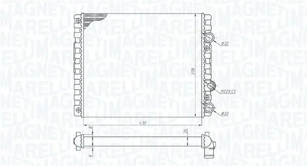 Kühler, Motorkühlung MAGNETI MARELLI 350213192900