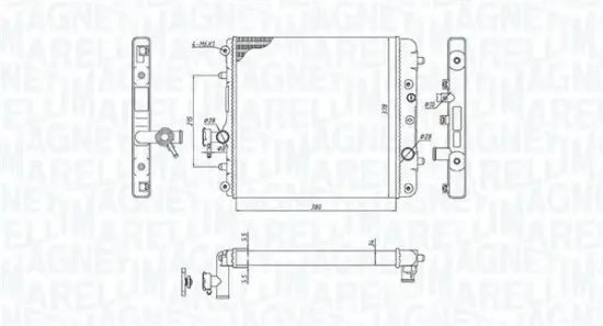 Kühler, Motorkühlung MAGNETI MARELLI 350213193100 Bild Kühler, Motorkühlung MAGNETI MARELLI 350213193100