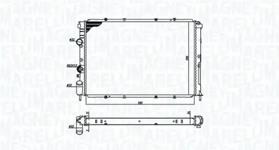 Kühler, Motorkühlung MAGNETI MARELLI 350213193600 Bild Kühler, Motorkühlung MAGNETI MARELLI 350213193600