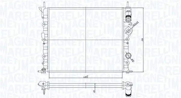 Kühler, Motorkühlung MAGNETI MARELLI 350213194700