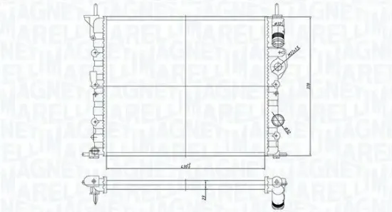 Kühler, Motorkühlung MAGNETI MARELLI 350213194700 Bild Kühler, Motorkühlung MAGNETI MARELLI 350213194700