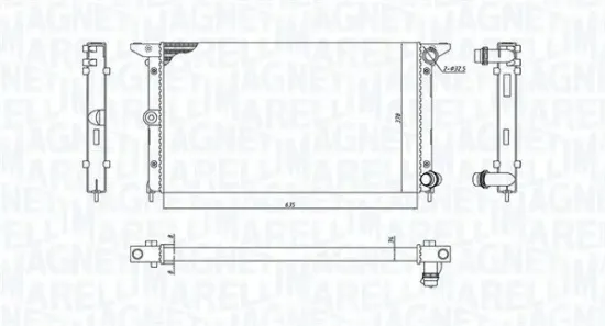 Kühler, Motorkühlung MAGNETI MARELLI 350213194900 Bild Kühler, Motorkühlung MAGNETI MARELLI 350213194900