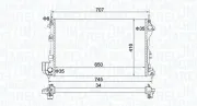 Kühler, Motorkühlung MAGNETI MARELLI 350213195700