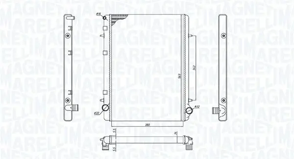 Kühler, Motorkühlung MAGNETI MARELLI 350213195900