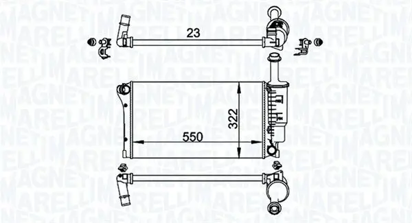 Kühler, Motorkühlung MAGNETI MARELLI 350213196200