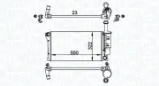 Kühler, Motorkühlung MAGNETI MARELLI 350213196200