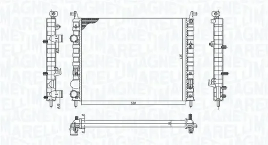 Kühler, Motorkühlung MAGNETI MARELLI 350213196400 Bild Kühler, Motorkühlung MAGNETI MARELLI 350213196400