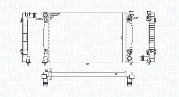 Kühler, Motorkühlung MAGNETI MARELLI 350213196500