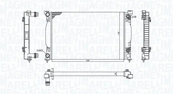 Kühler, Motorkühlung MAGNETI MARELLI 350213196600