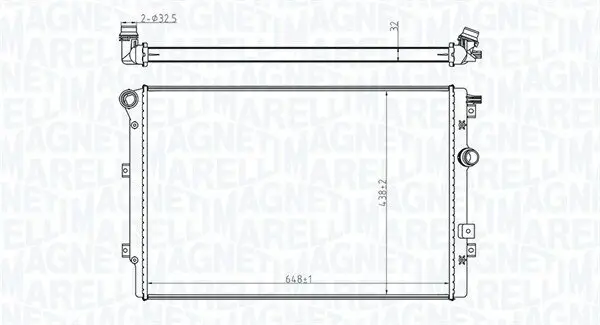 Kühler, Motorkühlung MAGNETI MARELLI 350213196800