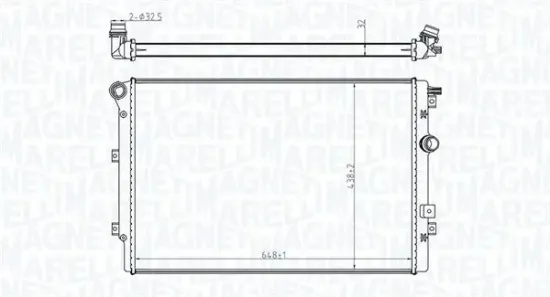 Kühler, Motorkühlung MAGNETI MARELLI 350213196800 Bild Kühler, Motorkühlung MAGNETI MARELLI 350213196800