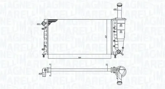 Kühler, Motorkühlung MAGNETI MARELLI 350213196000 Bild Kühler, Motorkühlung MAGNETI MARELLI 350213196000