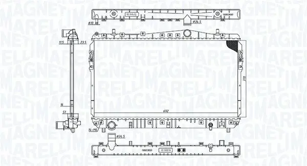 Kühler, Motorkühlung MAGNETI MARELLI 350213197600