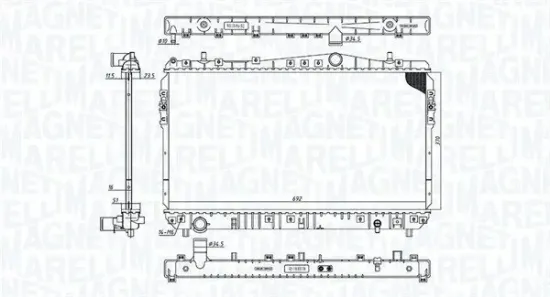 Kühler, Motorkühlung MAGNETI MARELLI 350213197600 Bild Kühler, Motorkühlung MAGNETI MARELLI 350213197600