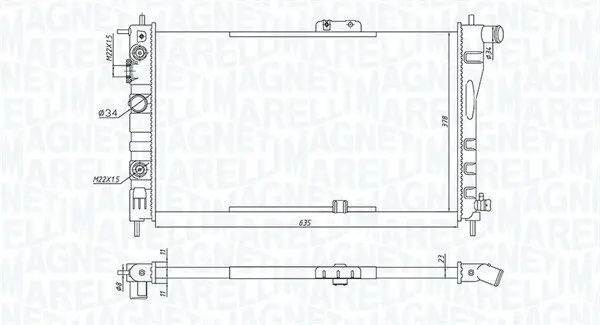 Kühler, Motorkühlung MAGNETI MARELLI 350213197900