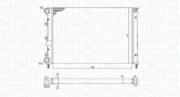 Kühler, Motorkühlung MAGNETI MARELLI 350213198400