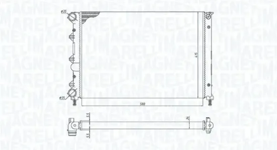 Kühler, Motorkühlung MAGNETI MARELLI 350213198400 Bild Kühler, Motorkühlung MAGNETI MARELLI 350213198400