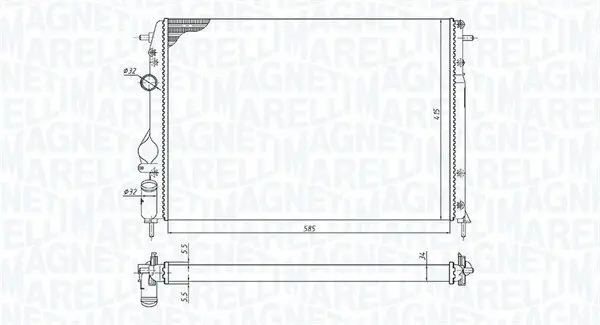 Kühler, Motorkühlung MAGNETI MARELLI 350213198500