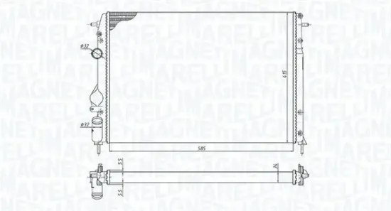 Kühler, Motorkühlung MAGNETI MARELLI 350213198500 Bild Kühler, Motorkühlung MAGNETI MARELLI 350213198500