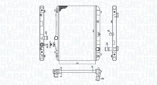 Kühler, Motorkühlung MAGNETI MARELLI 350213198600