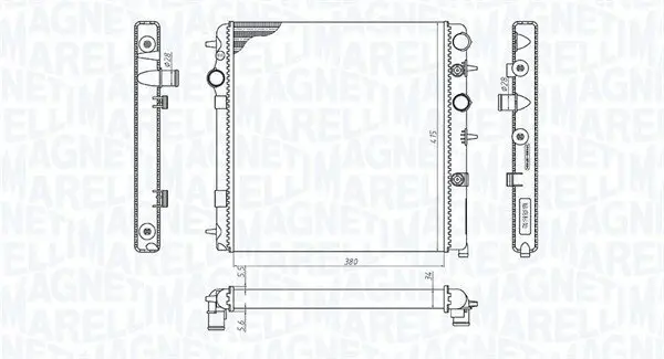 Kühler, Motorkühlung MAGNETI MARELLI 350213198700