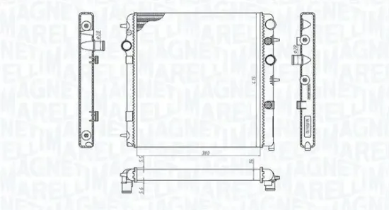 Kühler, Motorkühlung MAGNETI MARELLI 350213198700 Bild Kühler, Motorkühlung MAGNETI MARELLI 350213198700