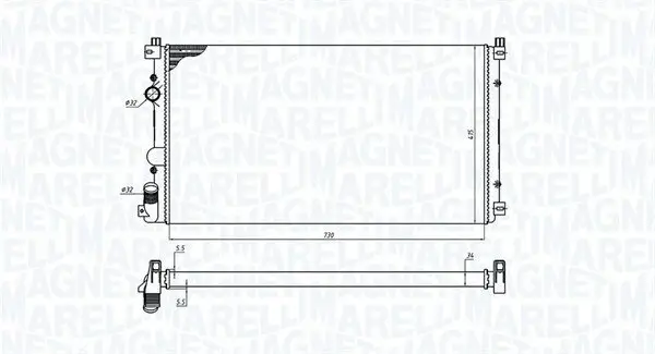 Kühler, Motorkühlung MAGNETI MARELLI 350213198800