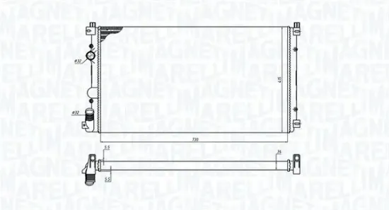 Kühler, Motorkühlung MAGNETI MARELLI 350213198800 Bild Kühler, Motorkühlung MAGNETI MARELLI 350213198800