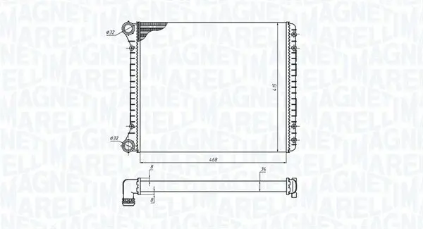Kühler, Motorkühlung MAGNETI MARELLI 350213198900
