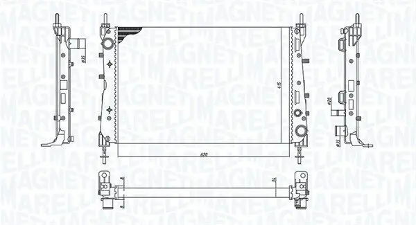 Kühler, Motorkühlung MAGNETI MARELLI 350213199100