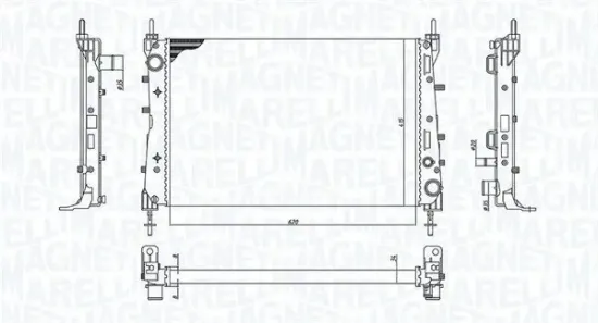 Kühler, Motorkühlung MAGNETI MARELLI 350213199100 Bild Kühler, Motorkühlung MAGNETI MARELLI 350213199100