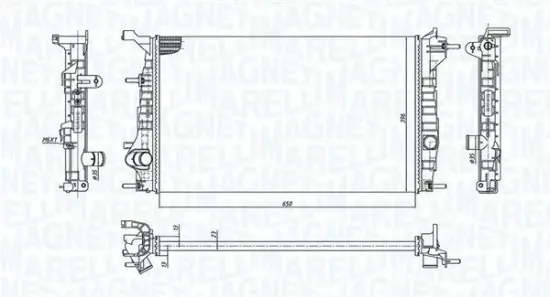 Kühler, Motorkühlung MAGNETI MARELLI 350213199200 Bild Kühler, Motorkühlung MAGNETI MARELLI 350213199200