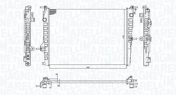 Kühler, Motorkühlung MAGNETI MARELLI 350213199300