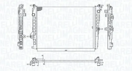 Kühler, Motorkühlung MAGNETI MARELLI 350213199300 Bild Kühler, Motorkühlung MAGNETI MARELLI 350213199300