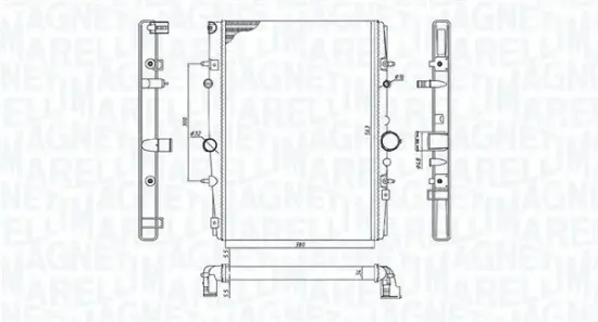 Kühler, Motorkühlung MAGNETI MARELLI 350213199400 Bild Kühler, Motorkühlung MAGNETI MARELLI 350213199400