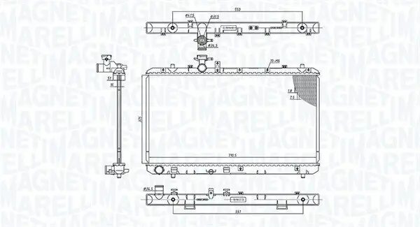Kühler, Motorkühlung MAGNETI MARELLI 350213199500