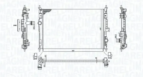 Kühler, Motorkühlung MAGNETI MARELLI 350213199600 Bild Kühler, Motorkühlung MAGNETI MARELLI 350213199600