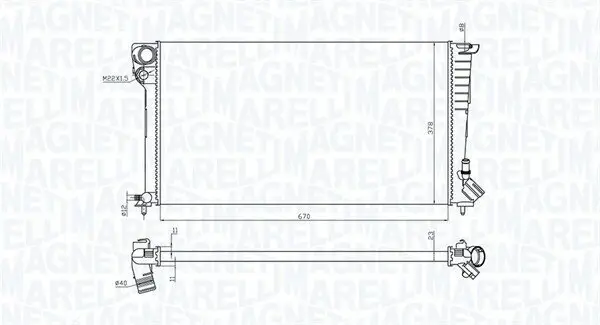 Kühler, Motorkühlung MAGNETI MARELLI 350213199700