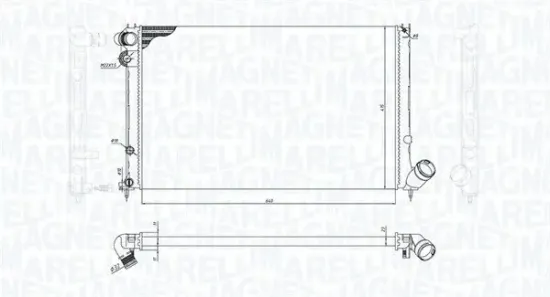 Kühler, Motorkühlung MAGNETI MARELLI 350213200100 Bild Kühler, Motorkühlung MAGNETI MARELLI 350213200100