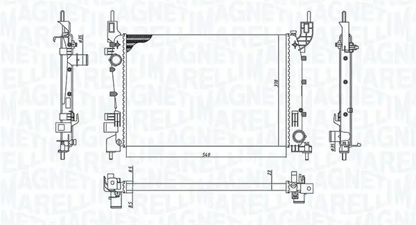 Kühler, Motorkühlung MAGNETI MARELLI 350213200400