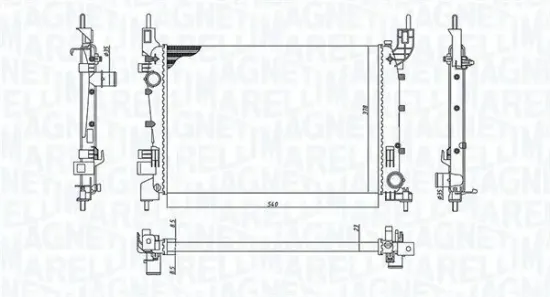 Kühler, Motorkühlung MAGNETI MARELLI 350213200400 Bild Kühler, Motorkühlung MAGNETI MARELLI 350213200400